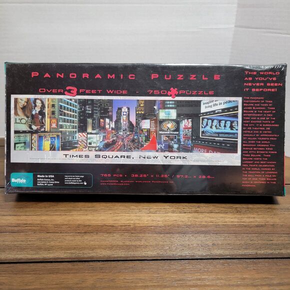 Times Square, New York Panoramic 750 Piece Puzzle - SEALED - Picture 2 of 4